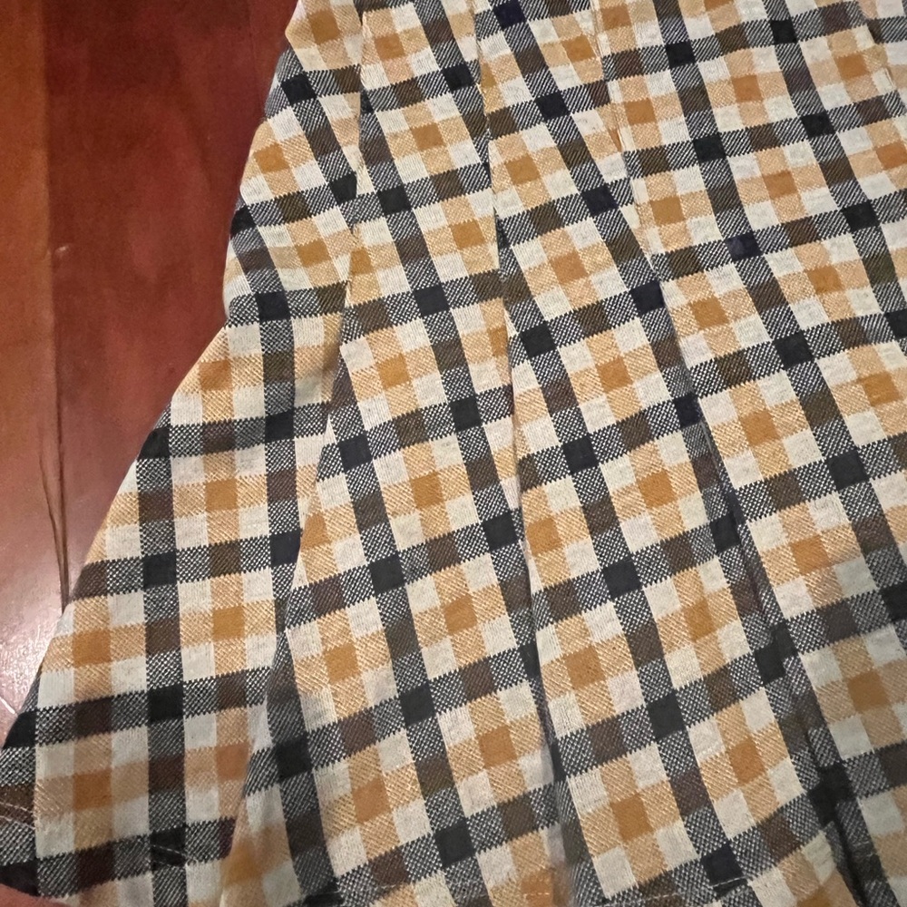 FREE PEOPLE Skirt Ladies Size 2 Fall Perfect Pleated Plaid Side Zip Classic Prep - Picture 3 of 8